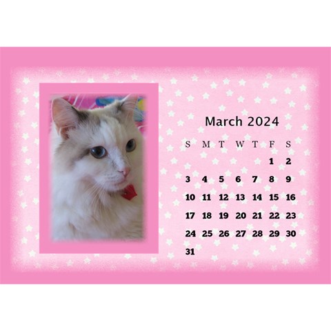 Pink Princess 2024 Desktop Calendar By Deborah Mar 2024