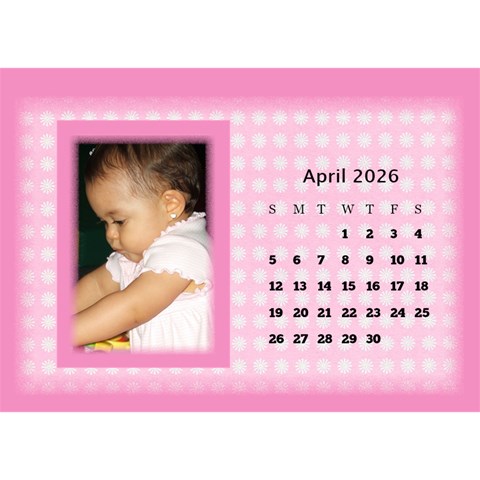 Pink Princess 2026 Desktop Calendar By Deborah Apr 2026