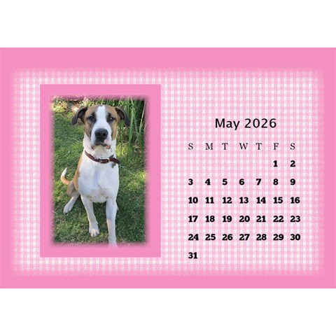 Pink Princess 2026 Desktop Calendar By Deborah May 2026