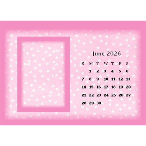 Pink Princess 2026 Desktop Calendar By Deborah Jun 2026