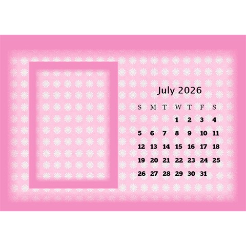 Pink Princess 2026 Desktop Calendar By Deborah Jul 2026