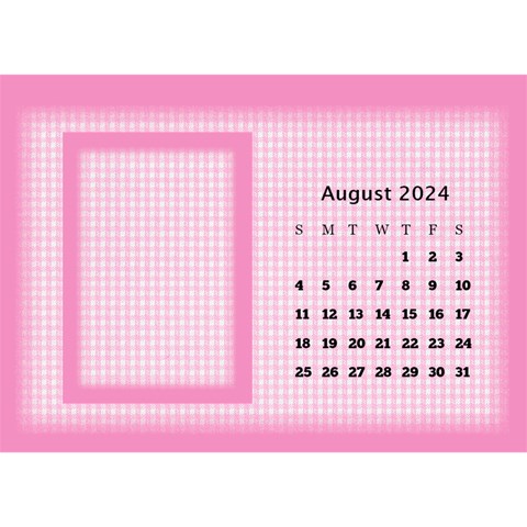 Pink Princess 2024 Desktop Calendar By Deborah Aug 2024