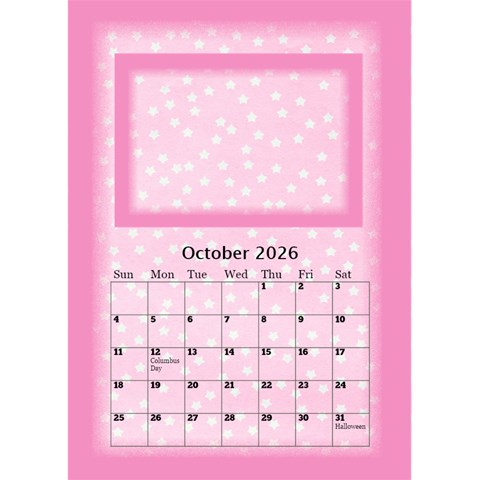 Pink Princess Desktop Calendar 2025 By Deborah Oct 2025