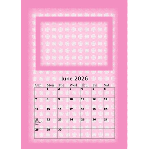Pink Princess Desktop Calendar 2025 By Deborah Jun 2025