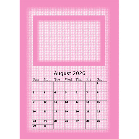 Pink Princess Desktop Calendar 2025 By Deborah Aug 2025