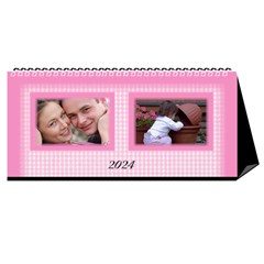 Pink Princess 2024 Desktop Calendar - Desktop Calendar 11  x 5 