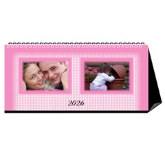 Pink Princess 2026 Desktop Calendar