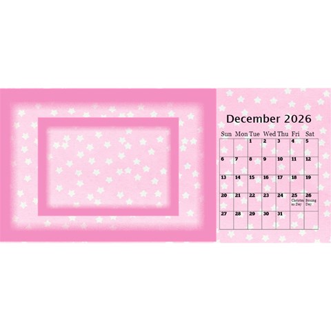 Pink Princess 2026 Desktop Calendar By Deborah Dec 2026