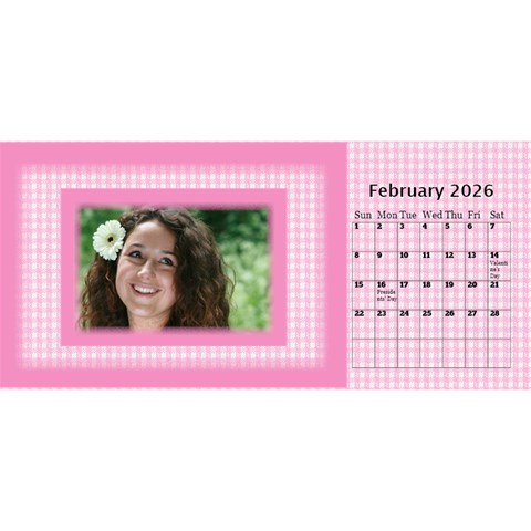 Pink Princess 2026 Desktop Calendar By Deborah Feb 2026