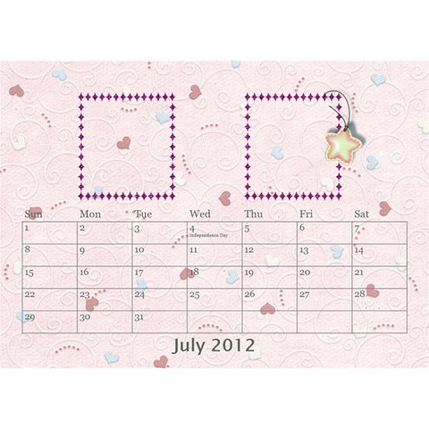 Our Family Desktop Calendar By Daniela Jul 2012