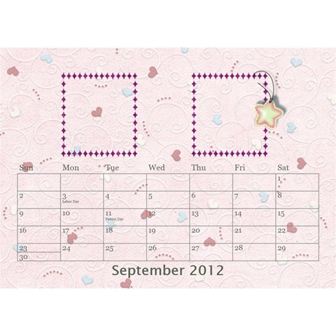 Our Family Desktop Calendar By Daniela Sep 2012