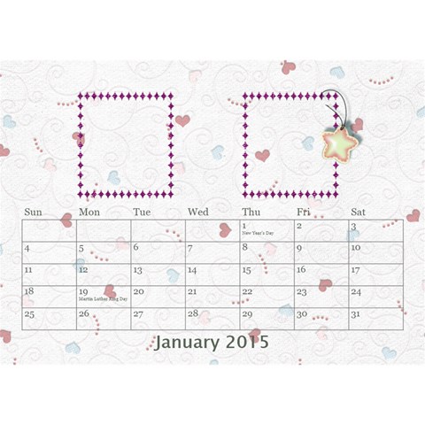 Our Family Desktop Calendar White By Daniela Jan 2015