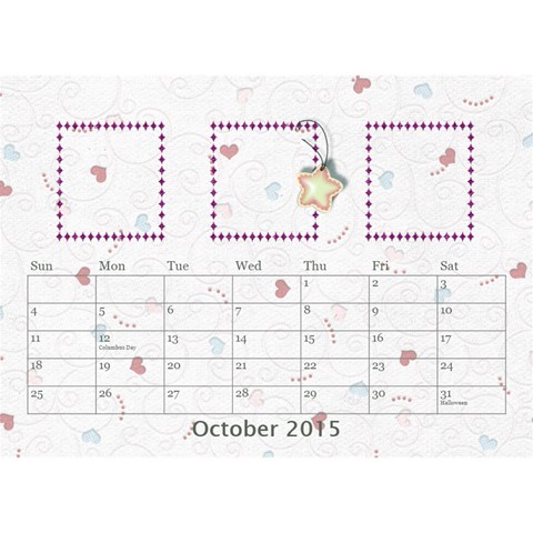 Our Family Desktop Calendar White By Daniela Oct 2015