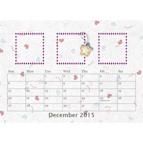 Our Family Desktop Calendar White By Daniela Dec 2015