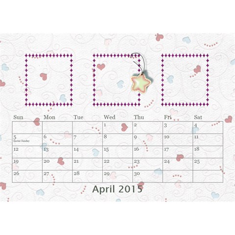 Our Family Desktop Calendar White By Daniela Apr 2015