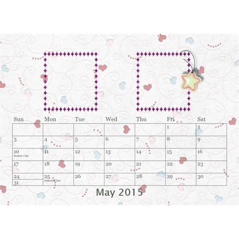Our Family Desktop Calendar White By Daniela May 2015