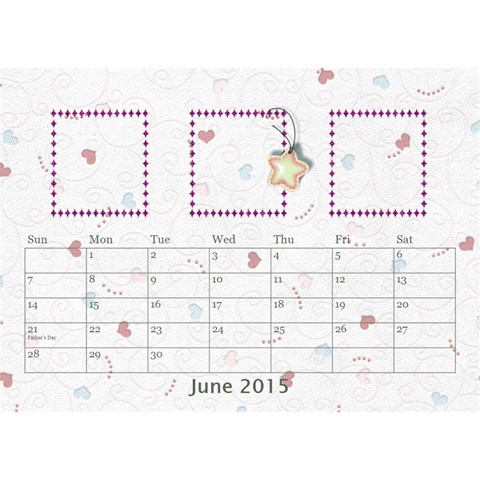 Our Family Desktop Calendar White By Daniela Jun 2015