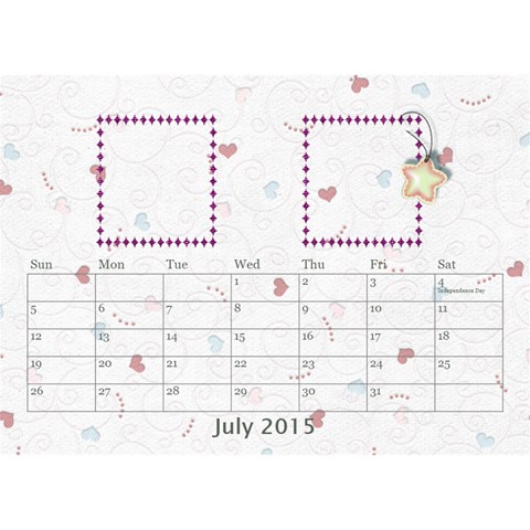 Our Family Desktop Calendar White By Daniela Jul 2015