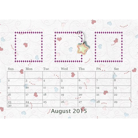 Our Family Desktop Calendar White By Daniela Aug 2015