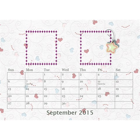 Our Family Desktop Calendar White By Daniela Sep 2015