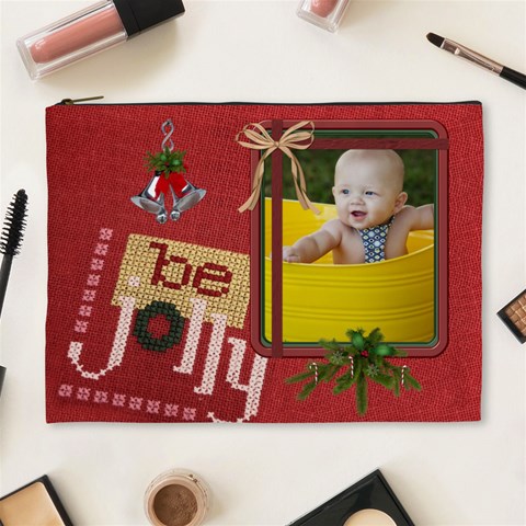 Be Jolly Xl Cosmetic Bag By Lil Front