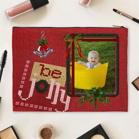 Be Jolly Xl Cosmetic Bag By Lil Back