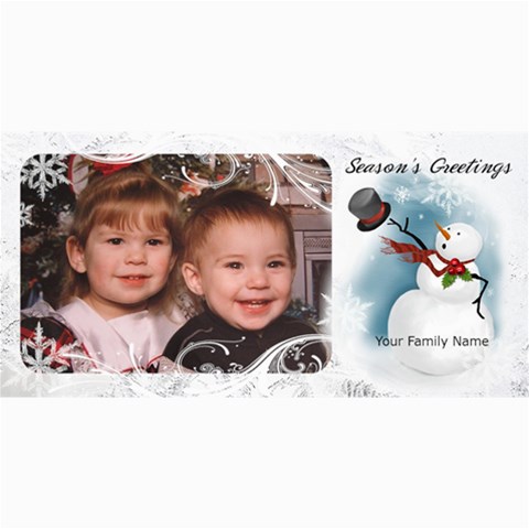 Snowman Christmas Photo Card By Laurrie 8 x4  Photo Card - 2