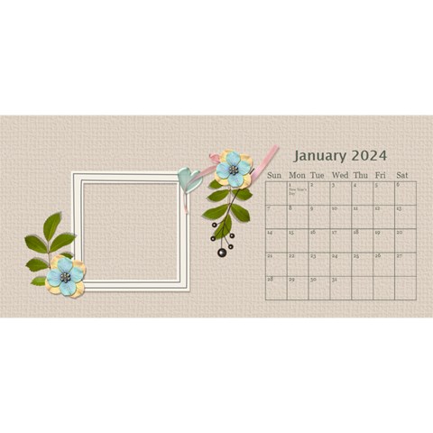 Desktop Calendar 11  X 5  : Flowers Bloom By Jennyl Jan 2024