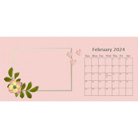 Desktop Calendar 11  X 5  : Flowers Bloom By Jennyl Feb 2024