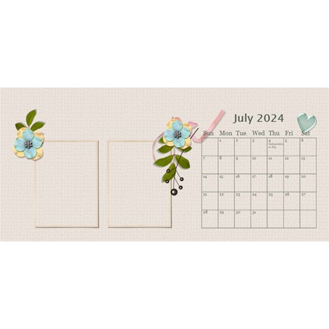 Desktop Calendar 11  X 5  : Flowers Bloom By Jennyl Jul 2024