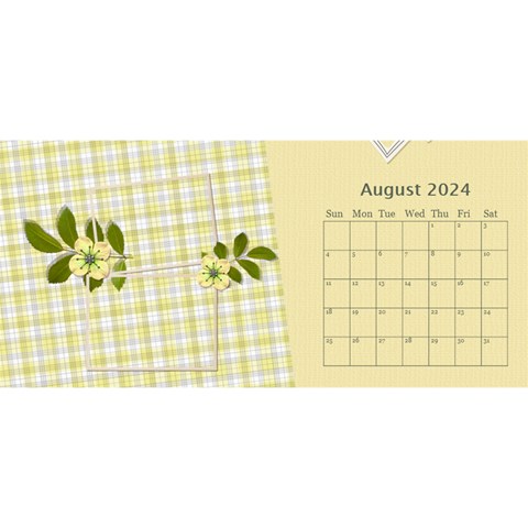 Desktop Calendar 11  X 5  : Flowers Bloom By Jennyl Aug 2024