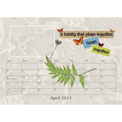 I Love My Family Desktop Calendar 8 5x6 By Lil Apr 2023