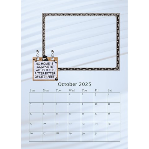 I Love My Cat Desktop Calendar 6 x8 5  By Lil Oct 2025