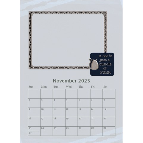 I Love My Cat Desktop Calendar 6 x8 5  By Lil Nov 2025