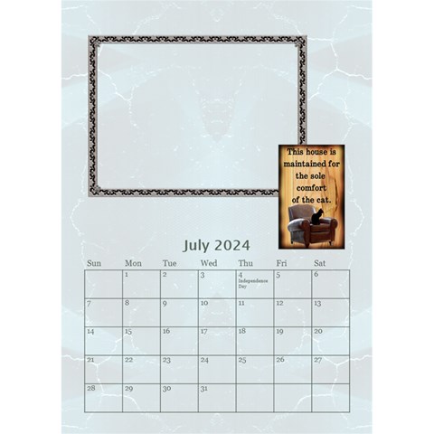 I Love My Cat Desktop Calendar 6 x8 5  By Lil Jul 2024