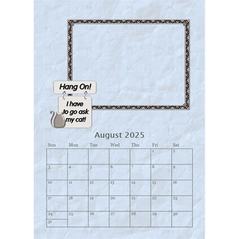 I Love My Cat Desktop Calendar 6 x8 5  By Lil Aug 2025