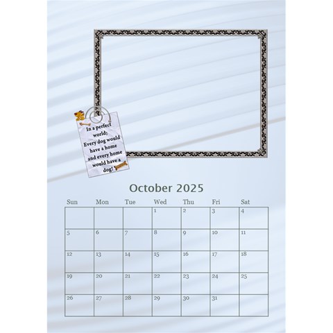 I Love My Dog Desktop Calendar 6 x8 5  By Lil Oct 2025