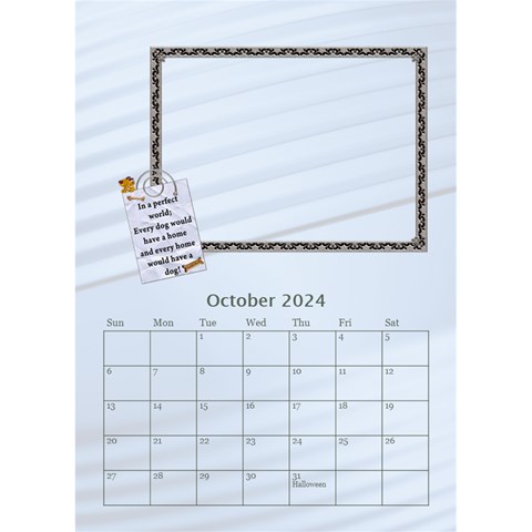 I Love My Dog Desktop Calendar 6 x8 5  By Lil Oct 2024