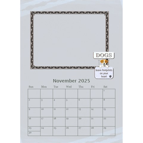 I Love My Dog Desktop Calendar 6 x8 5  By Lil Nov 2025