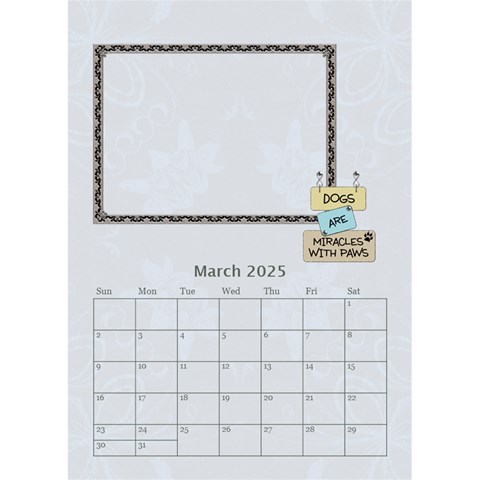 I Love My Dog Desktop Calendar 6 x8 5  By Lil Mar 2025