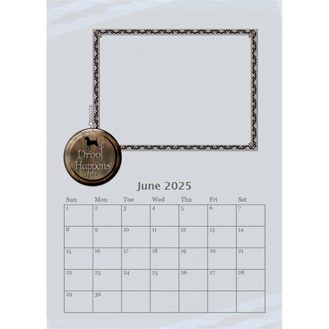 I Love My Dog Desktop Calendar 6 x8 5  By Lil Jun 2025