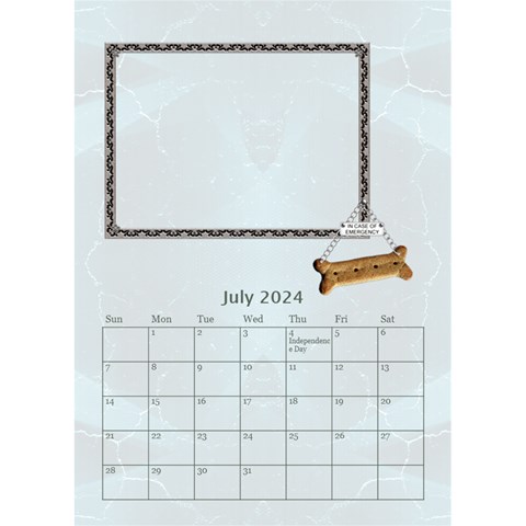 I Love My Dog Desktop Calendar 6 x8 5  By Lil Jul 2024