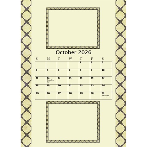 Tones Of Gold Desktop Calendar By Deborah Oct 2026