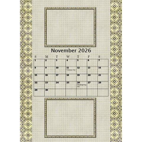 Tones Of Gold Desktop Calendar By Deborah Nov 2026