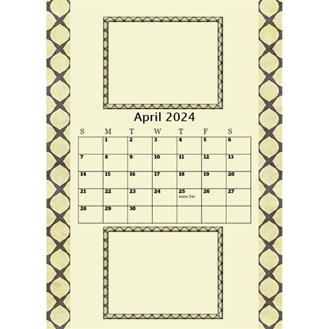 Tones Of Gold Desktop Calendar By Deborah Apr 2024
