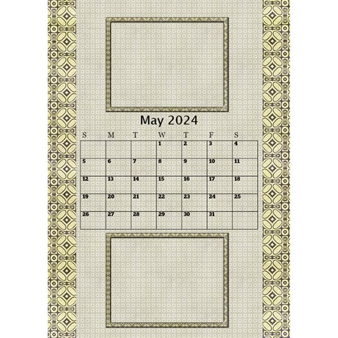 Tones Of Gold Desktop Calendar By Deborah May 2024