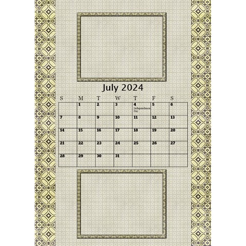 Tones Of Gold Desktop Calendar By Deborah Jul 2024