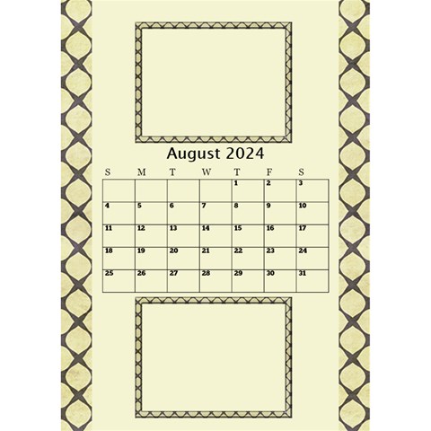 Tones Of Gold Desktop Calendar By Deborah Aug 2024