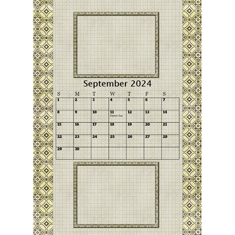 Tones Of Gold Desktop Calendar By Deborah Sep 2024