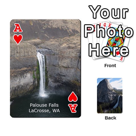 Ace Waterfall Playing Cards By Sjinks Gmail Com Front - HeartA